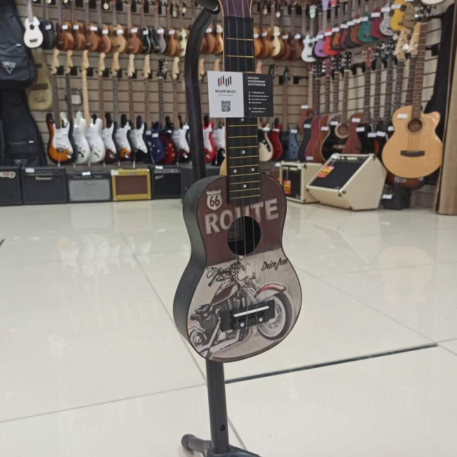 Укулеле сопрано TERRIS PLUS-70 MOTO с рисунком Укулеле сопрано TERRIS PLUS-70 MOTO с рисунком