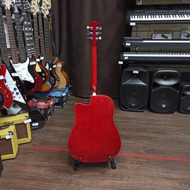 Акустическая гитара Elitaro E4110RDS с вырезом красная