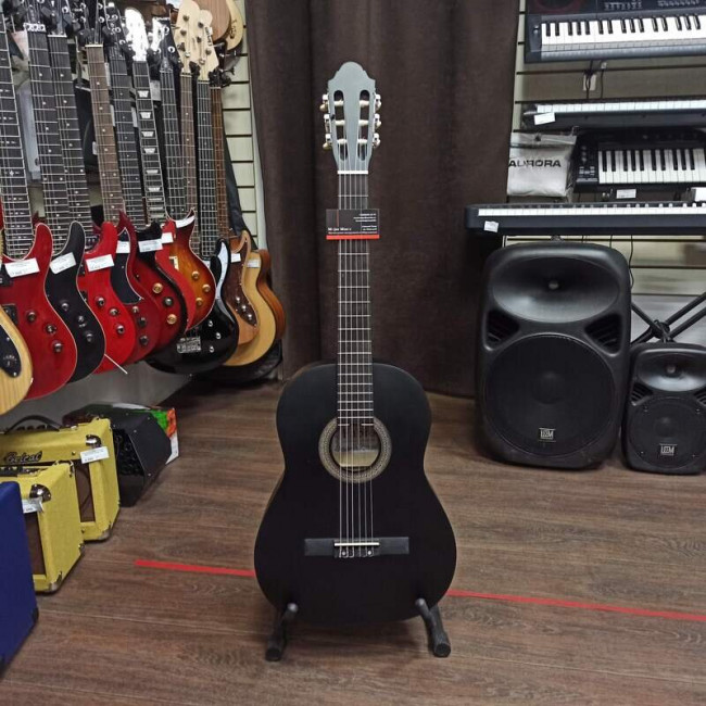 Классическая гитара Fabio KM3911BK 4/4 цвет черный матовый Классическая гитара Fabio KM3911BK 4/4 цвет черный матовый