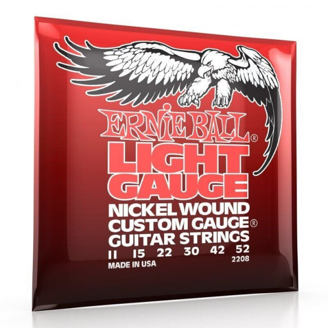 Струны для электрогитары 11-52 Ernie Ball 2208 Nickel Wound Light Струны для электрогитары 11-52 Ernie Ball 2208 Nickel Wound Light