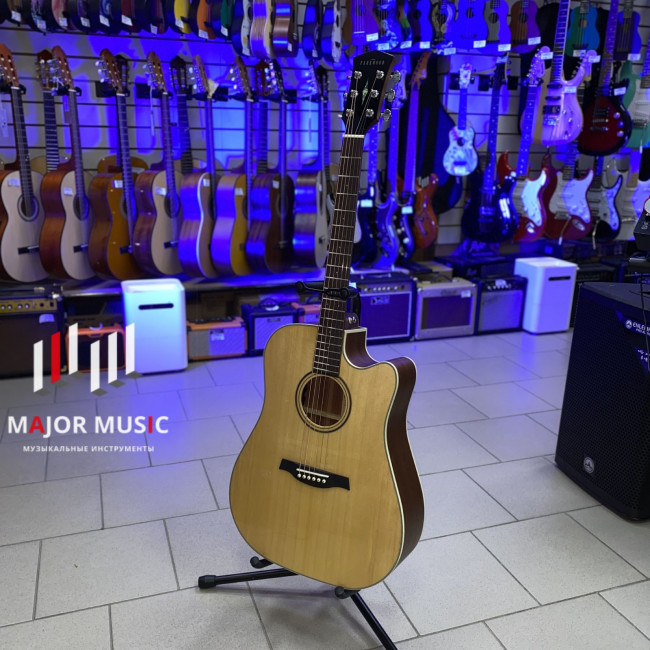 S26-GT Электро-акустическая гитара, дредноут с вырезом, с чехлом, глянец, Parkwood S26-GT Электро-акустическая гитара, дредноут с вырезом, с чехлом, глянец, Parkwood