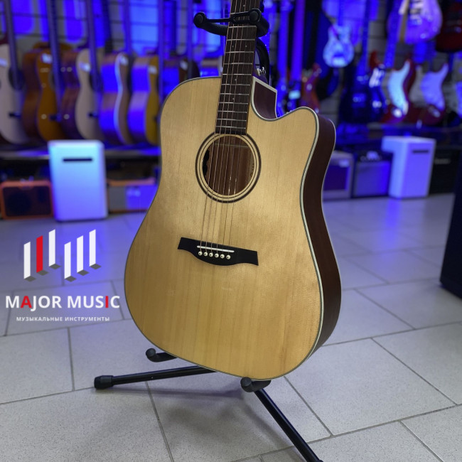S26-GT Электро-акустическая гитара, дредноут с вырезом, с чехлом, глянец, Parkwood S26-GT Электро-акустическая гитара, дредноут с вырезом, с чехлом, глянец, Parkwood