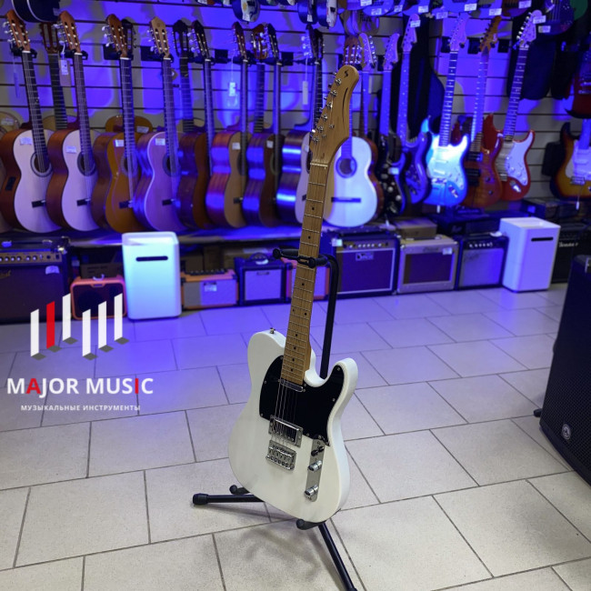 б/у Электрогитара Stagg SET-PLUS WHB телекастер цвет белый* б/у Электрогитара Stagg SET-PLUS WHB телекастер цвет белый*