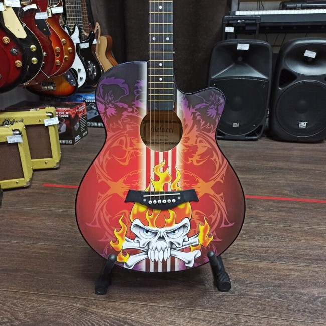 Акустическая гитара Belucci BC40401564 (Devil) с вырезом рисунок