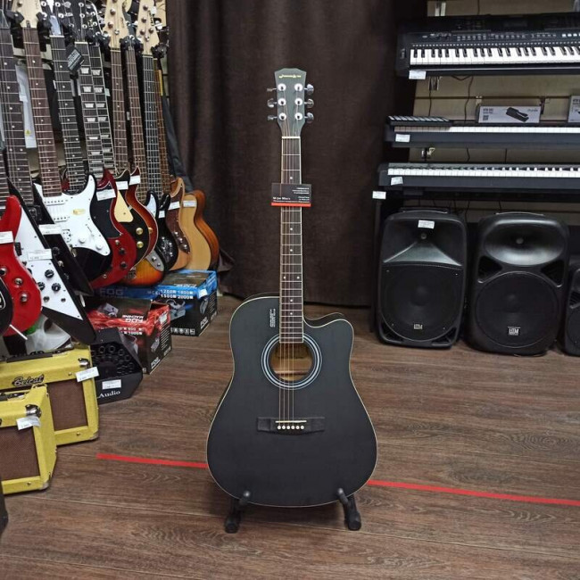 Акустическая гитара Elitaro E4120BK с вырезом черная