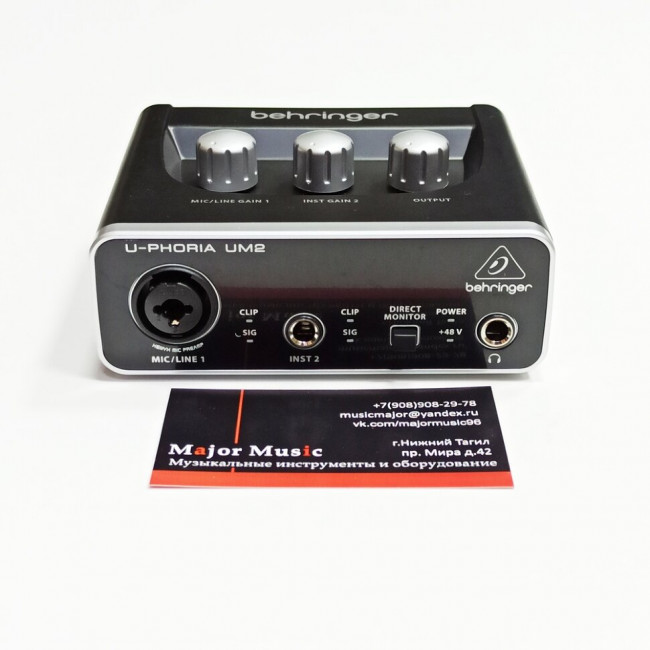 Аудиоинтерфейс BEHRINGER UM2 Аудиоинтерфейс BEHRINGER UM2