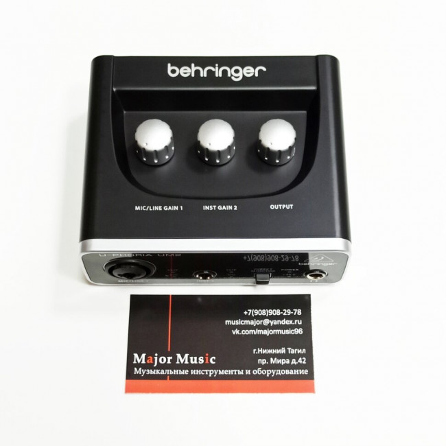 Аудиоинтерфейс BEHRINGER UM2 Аудиоинтерфейс BEHRINGER UM2
