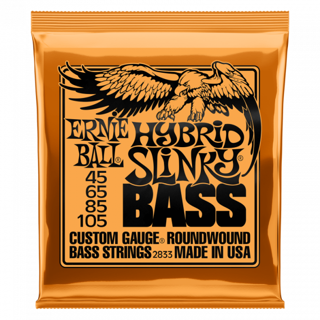 Струны для бас гитары 45-105 Ernie Ball 2833 Hybrid Slinky Струны для бас гитары 45-105 Ernie Ball 2833 Hybrid Slinky