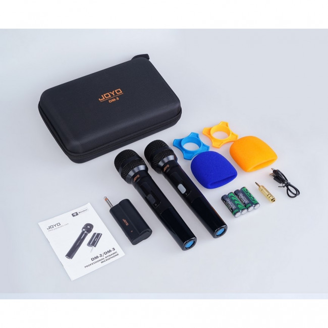 DM-3-Joyo Микрофон беспроводной, динамический, 2 передатчика, Joyo DM-3-Joyo Микрофон беспроводной, динамический, 2 передатчика, Joyo