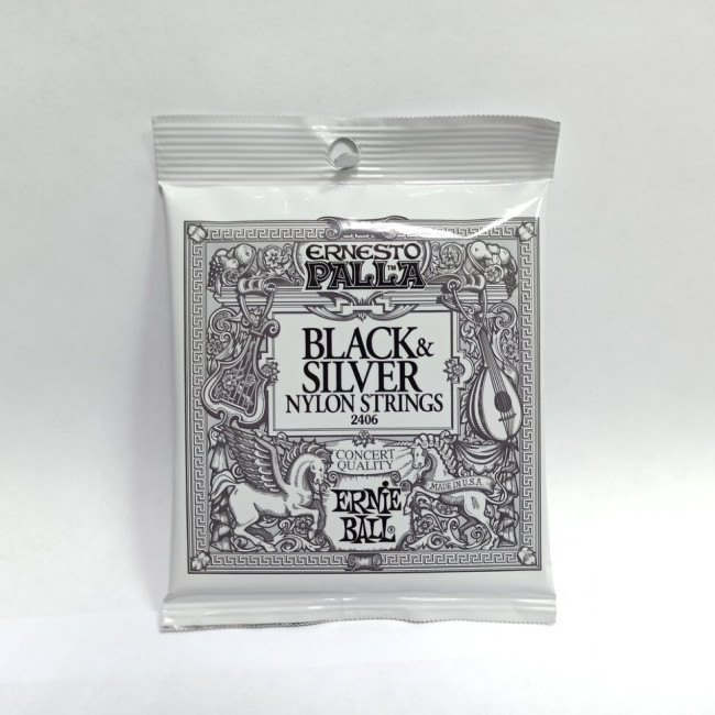 Струны для классической гитары Ernie Ball 2406 Ernesto Palla черный нейлон
