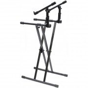 Стойка для клавишных инструментов Soundking DF036 двойная двухуровневая Стойка для клавишных инструментов Soundking DF036 двойная двухуровневая