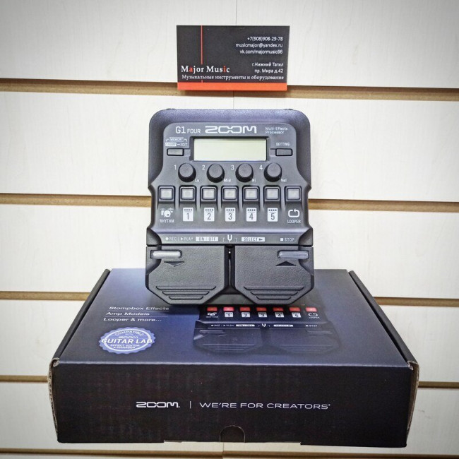 Процессор гитарный Zoom G1 FOUR Процессор гитарный Zoom G1 FOUR