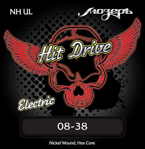 Струны для электрогитары 8-38 Мозеръ NH-UL Hit Drive Ultra Light Струны для электрогитары 8-38 Мозеръ NH-UL Hit Drive Ultra Light