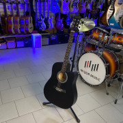 Акустическая гитара Fante FT-221-BK черная с вырезом