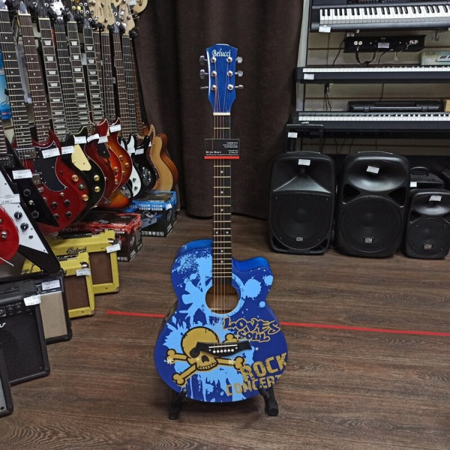 Акустическая гитара Belucci BC40401568 (Skelet) с вырезом рисунок Акустическая гитара Belucci BC40401568 (Skelet) с вырезом рисунок