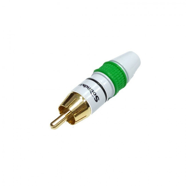 Разъем кабельный RCA папа Soundking CD103-GR зеленый