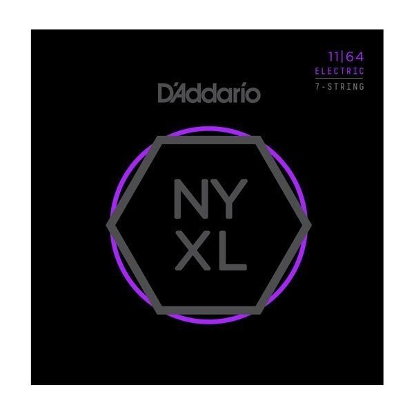 Струны для 7-струнной электрогитары 11-64 D'Addario NYXL1164 Струны для 7-струнной электрогитары 11-64 D'Addario NYXL1164