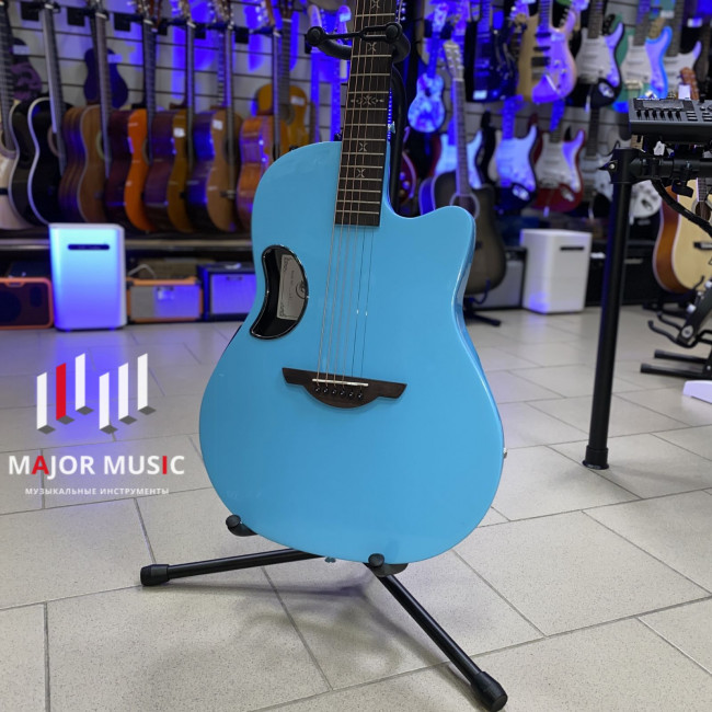 Электро-акустическая гитара IZ L-Z1-BL ель/карбон, цвет голубой Электро-акустическая гитара IZ L-Z1-BL ель/карбон, цвет голубой