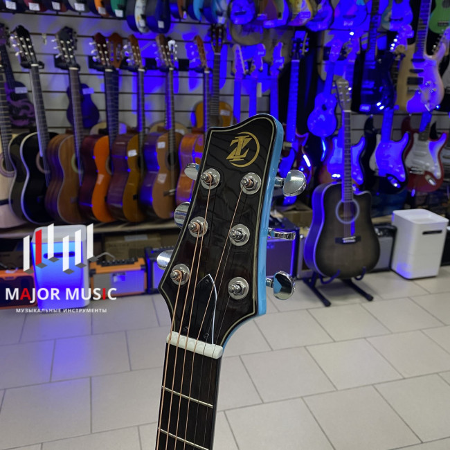 Электро-акустическая гитара IZ L-Z1-BL ель/карбон, цвет голубой Электро-акустическая гитара IZ L-Z1-BL ель/карбон, цвет голубой