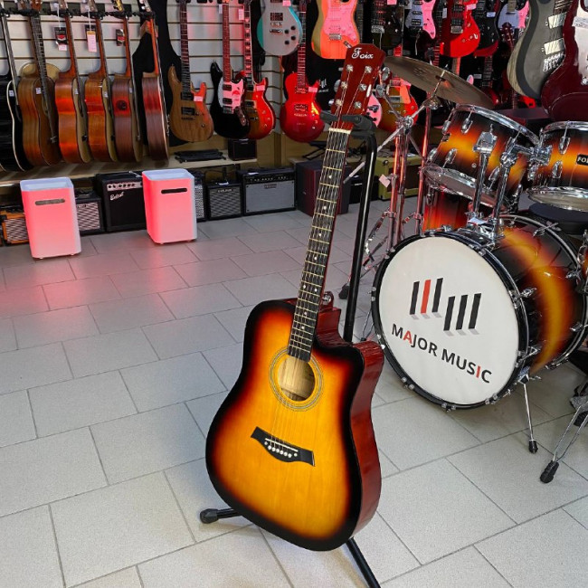 Акустическая гитара Foix FFG-4101C-SB с вырезом цвет санберст