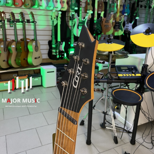 Электрогитара 7-струнная Cort KX307MS-OPBK KX мультимензурная черная