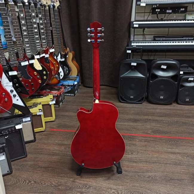 Акустическая гитара Elitaro E4030RDS (Fire) с вырезом красная