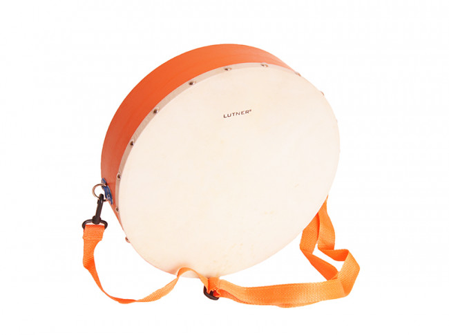 Барабан детский маршевый Lutner FLT-KTYG-30 оранжевый, с палочками