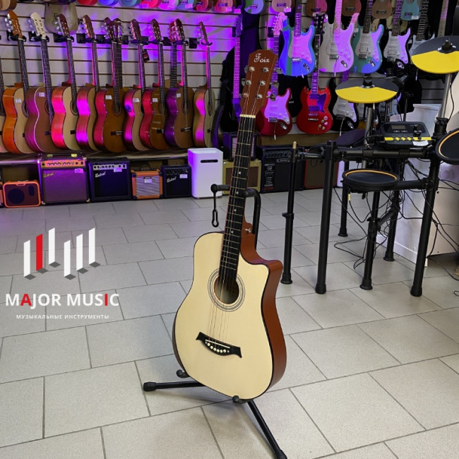 FFG-3860C-NAT Акустическая гитара, с вырезом, цвет натуральный, Foix