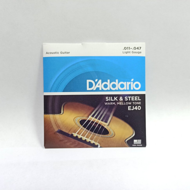 Струны для акустической гитары 10-47 D`Addario EJ40 SILK and STEEL Струны для акустической гитары 10-47 D`Addario EJ40 SILK and STEEL