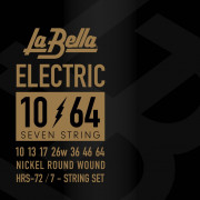 Струны для 7-струнной электрогитары 10-64 La Bella HRS-72 Hard Rockin Steel