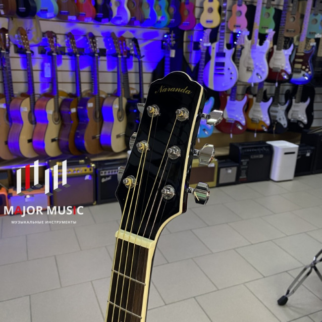 Электроакустическая гитара Naranda DG220CEBK с вырезом