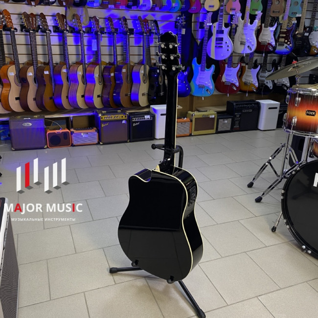 Электроакустическая гитара Naranda DG220CEBK с вырезом