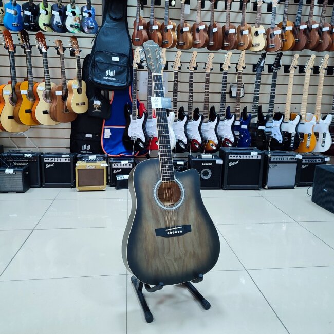 Акустическая гитара Caravan Music HS-4140-TBS, с вырезом, коричневый санберст Акустическая гитара Caravan Music HS-4140-TBS, с вырезом, коричневый санберст