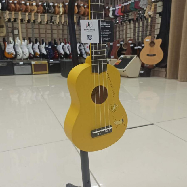Укулеле сопрано Veston KUS 25 BANANA с рисунком Укулеле сопрано Veston KUS 25 BANANA с рисунком
