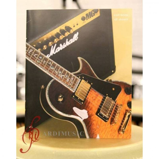 Тетрадь в клетку "Гитара Les Paul с комбиком" 48 листов