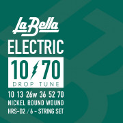 Струны для электрогитары 11-70 La Bella HRS-D2 Hard Rockin Steel Drop Six