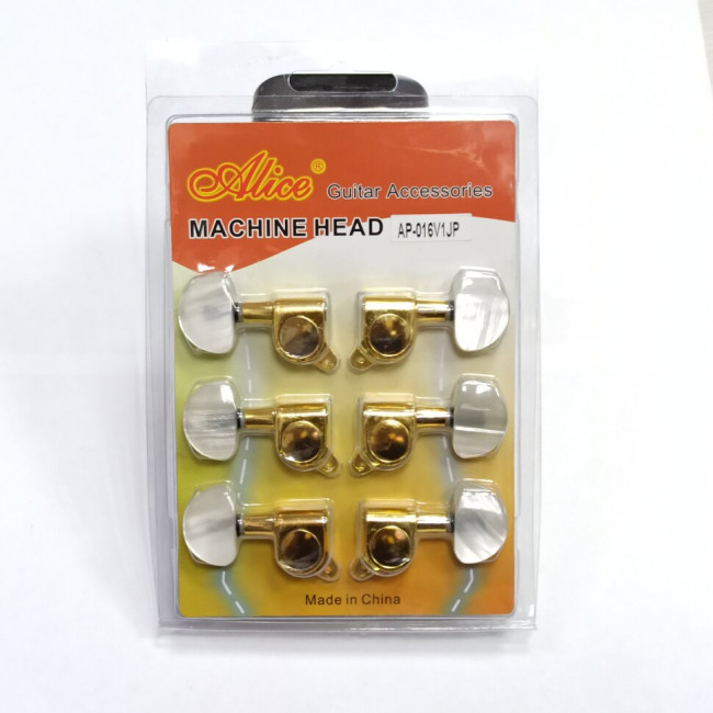 Комплект одиночной колковой механики Alice AP-016V1JP 3+3 золото Комплект одиночной колковой механики Alice AP-016V1JP 3+3 золото