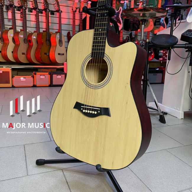 Акустическая гитара Fante FT-221-N цвет натуральный с вырезом