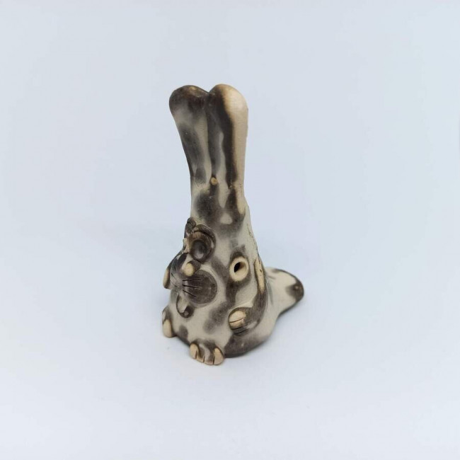 Свистулька Заяц Керамика Щипановых SM06 маленькая обварная