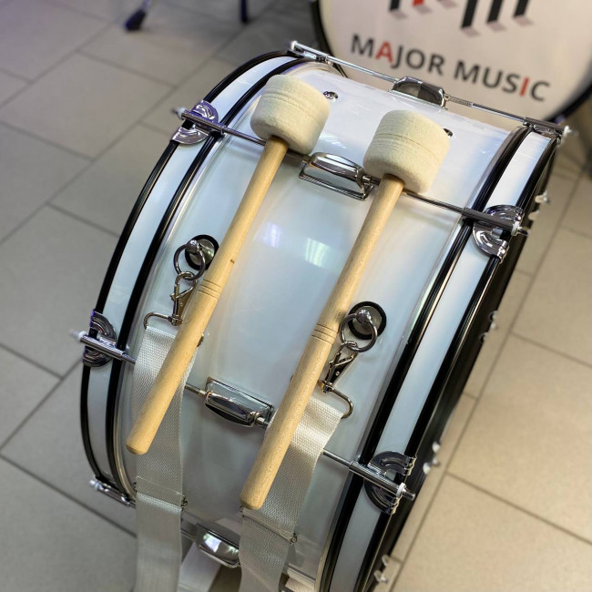 Барабан маршевый Flight FMB-2210WH цвет белый вкомплекте палочки и ремень Барабан маршевый Flight FMB-2210WH цвет белый вкомплекте палочки и ремень