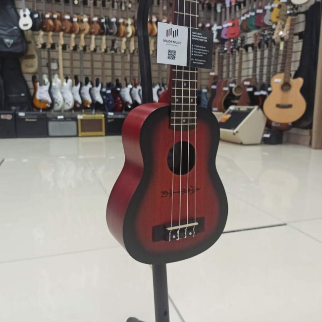 Укулеле сопрано Veston KUS100 REDEMPTION цвет красный санберст Укулеле сопрано Veston KUS100 REDEMPTION цвет красный санберст