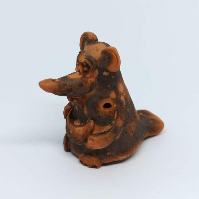 Свистулька Мышь Керамика Щипановых SM11 маленькая