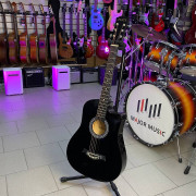 Акустическая гитара Fante FT-D38-BK черная с вырезом