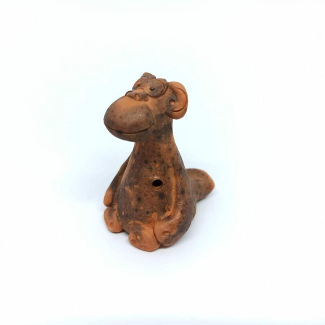 Свистулька Обезьяна Керамика Щипановых SM08 маленькая обварная