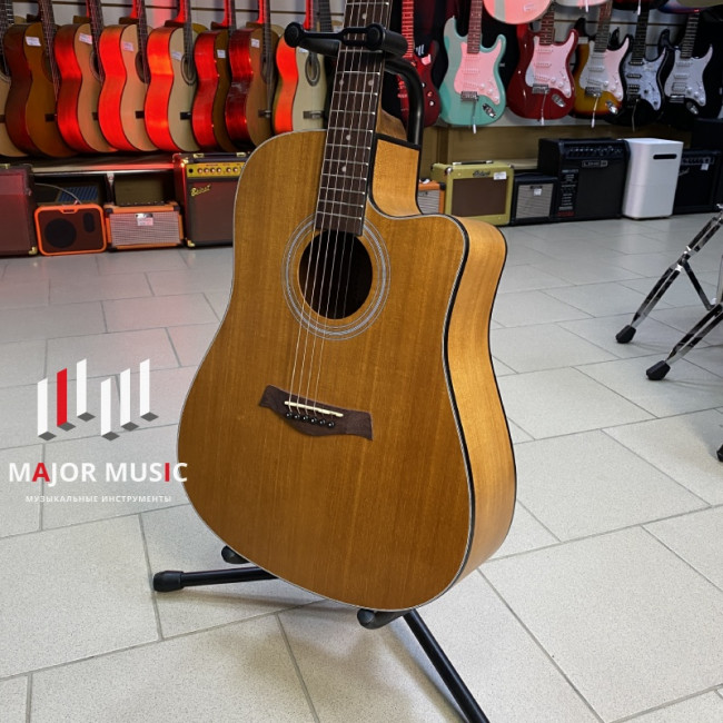 Акустическая гитара Flight D-155C MAH с вырезом цвет натуральный Акустическая гитара Flight D-155C MAH с вырезом цвет натуральный