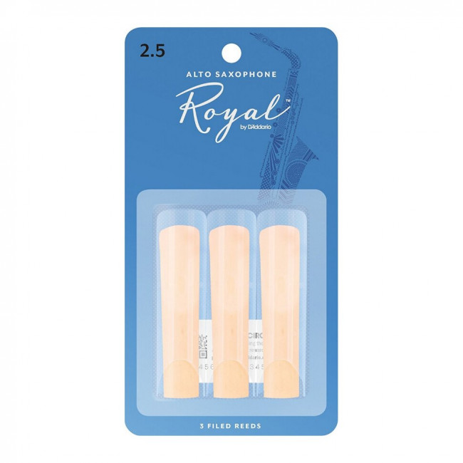 Трости для саксофона альт Rico Royal RJB0325 размер 2.5, 3шт