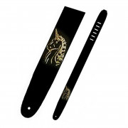 Гитарный ремень PERRI'S P25E-108 (Золотой единорог) кожа Гитарный ремень PERRI'S P25E-108 (Золотой единорог) кожа