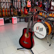 Акустическая гитара Fante FT-D38-RDS красная с вырезом