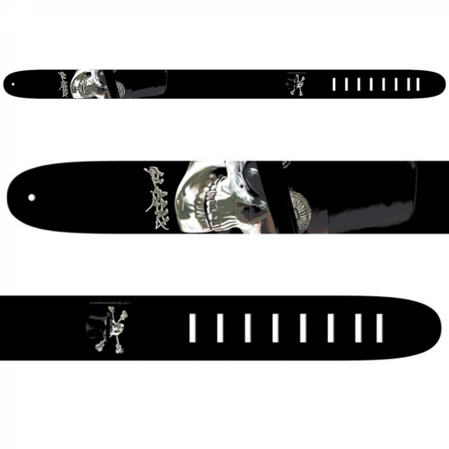 Гитарный ремень PERRI'S P25SH-1372 (SLASH - череп в шляпе-цилиндре) кожа Гитарный ремень PERRI'S P25SH-1372 (SLASH - череп в шляпе-цилиндре) кожа