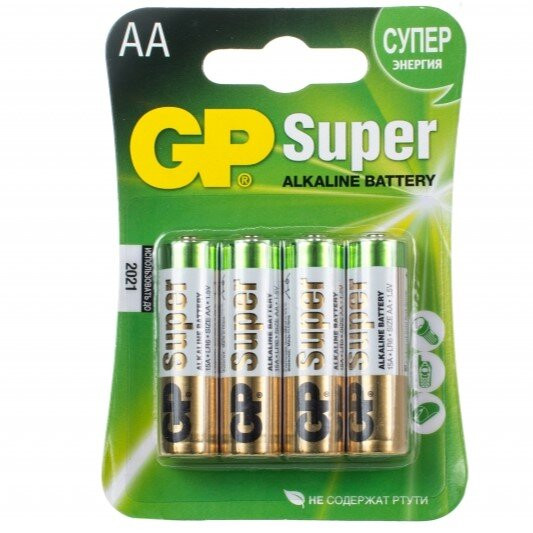Элемент питания AA GP GP15A-2CR4 алкалиновый Элемент питания AA GP GP15A-2CR4 алкалиновый